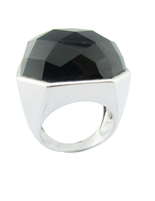 925 Anillos de plata blanco negro de ágata para mujeres Anillos de plata esterlina de pulgar Anillos únicos de plata esterlina