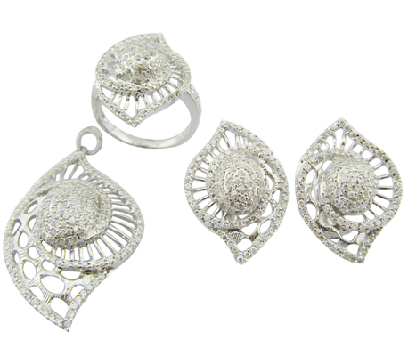 Plata 925 Revestida con Rodo Con 7 Anillos