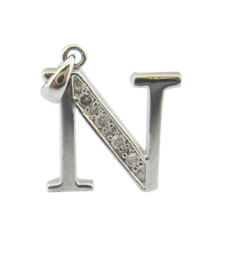 925 Plata CZ colgante piedras 1.25mm/1.5mm Y el colgante del alfabeto para colgante joyería de plata colgante logotipo hacer