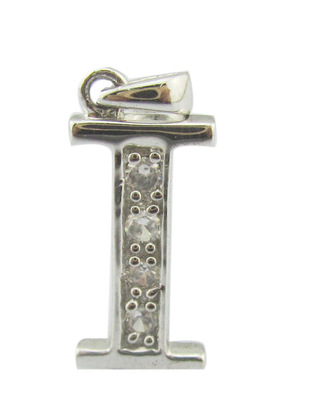 1.25mm/1.5mm piedras asequible colgante de plata para el uso diario colgante de cristal luz letras del alfabeto amuletos