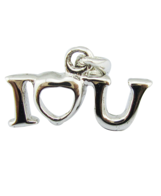 Te amo colgante brillante plata esterlina A Z Alfabeto colgante piezas de joyería historia de amor colgante congelado