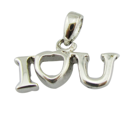 Te amo colgante brillante plata esterlina A Z Alfabeto colgante piezas de joyería historia de amor colgante congelado