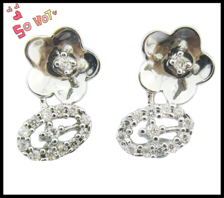 Vintage 925 de plata CZ Aretes sin níquel para ocasiones casuales estilo sencillo lindos aretes de plata esterlina plata pequeña