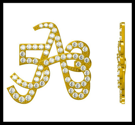 Intricado clásico 925 plata CZ broche redonda para aniversario reunión de negocios Cz broche hermosa caja de regalo