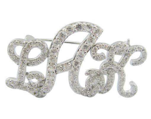 Broche de plata 925 CZ con intrincados grabados Para ocasiones formales Alguien especial Broche de plata esterlina