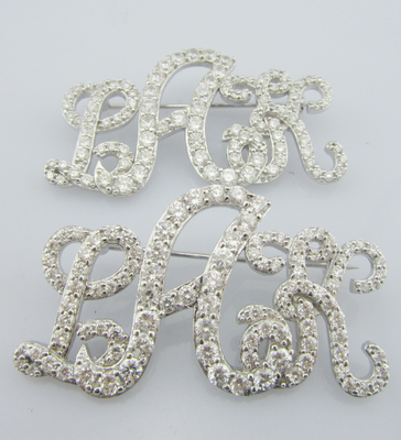 Broche de plata 925 CZ con intrincados grabados Para ocasiones formales Alguien especial Broche de plata esterlina