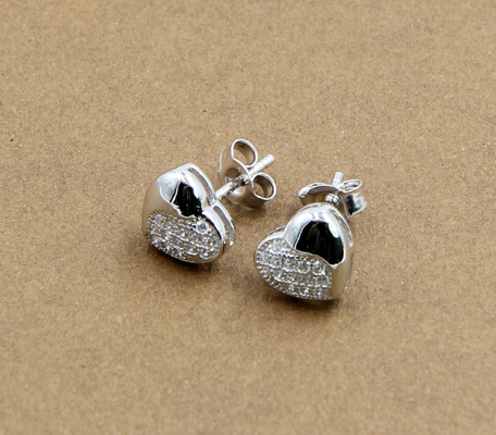 Brillante Moderno 925 Plata Esterlina CZ Los aretes Armario Esenciales Joyería hombre aretes de plata esterlina AAA