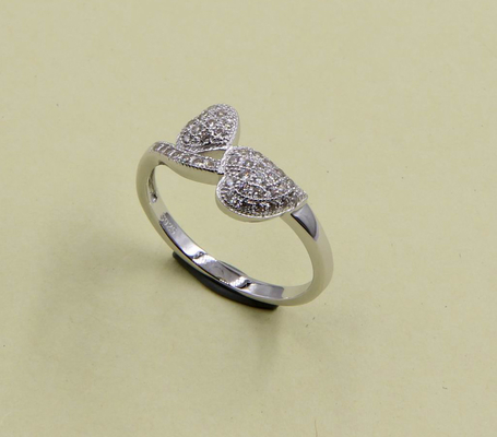 Anillo apilable CZ AAA 925 de plata esterlina CZ anillos pera / oval / redondo / chevron / corte de corazón CZ anillo de piedra preciosa