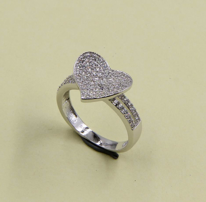 Anillo de corazón elegante 925 anillos de plata esterlina con AAA CZ pavimentación en forma redonda ovalado corazón y marquesa