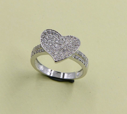 Anillo de corazón elegante 925 anillos de plata esterlina con AAA CZ pavimentación en forma redonda ovalado corazón y marquesa