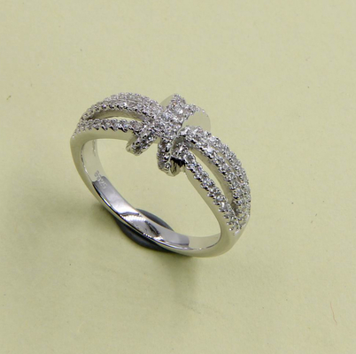 Nudo redondo / oval / marqués de grado AAA Circonia cúbica niños 925 de plata esterlina Anillo de boda de plata Anillos apilables
