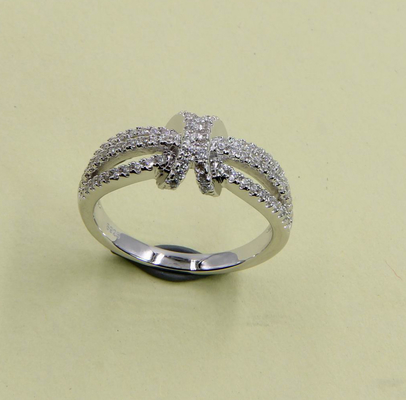 Nudo redondo / oval / marqués de grado AAA Circonia cúbica niños 925 de plata esterlina Anillo de boda de plata Anillos apilables