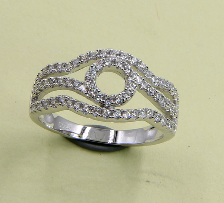 Anillos de plata esterlina Anillo de plata rosa esterlina