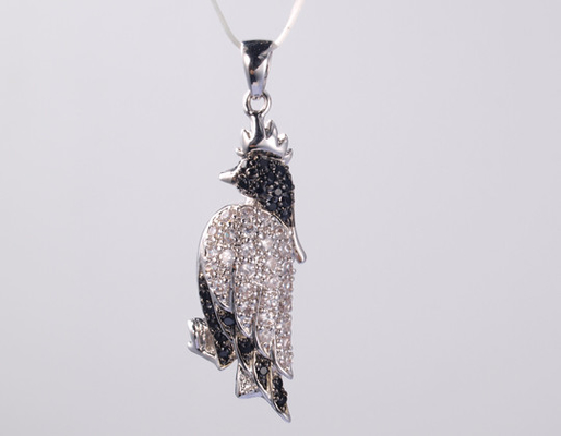 Diseño de faisán 925 Cadena de colgante de plata esterlina para las vacaciones de verano amuletos para joyas colgante de plata cz