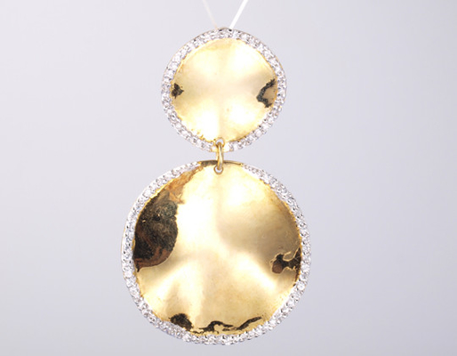 18k Oro Blanco Revestido Geométrico 925 Plata Esterlina Colgante Unisex Colgante Colchón Colgante con Cadena Elegante Colección de Fiestas