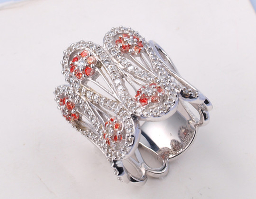 Juego de Tronos Anillo Juego de Tronos Juego de Tronos En forma de 925 Anillos de plata CZ con banda de ajuste de punta Anillo colorido Juego de Tronos Juego de Tronos Anillo