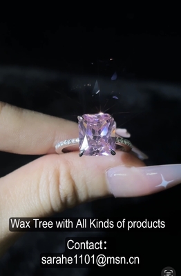 PINK Cushion Piedra principal Moissanite Anillo de bodas Anillo de compromiso Unisex Joyería fina Anillo o decoraciones 925 Plata CZ Anillos de boda para unisexo Matrimonio de género Diamante Anillos de diamante de plata 925 Sterling