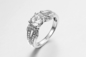 OEM de plata de Sterling Silver Princess Crown Ring de los anillos de 1.87g 925 CZ