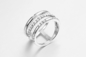 anillos hechos a mano de encargo del aniversario de la circona cúbica del AAA de los anillos de compromiso 2.52g