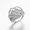 Zircon geométrico Ring Custom Rings de Sterling Silver CZ de la forma 925
