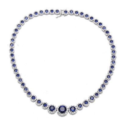 Collar de piedra preciosa rubí de lujo de grado cúbico de zirconia collar de piedra preciosa 925 plata esterlina collar de plata esterlina