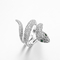 Circona cúbica de plata Sterling Silver Snake Ring de los anillos de la CZ del ornamento 925 animales