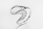 Inregular forma 925 anillos de plata AAA Sterling Silver Angel Wing Ring de la CZ