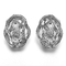 Diamond Stud Earrings 925 pendientes de plata de la CZ remolina el clip redondo blanco encendido