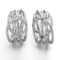 Pendientes Vivienne Westwood Earrings de la CZ de la plata de la estructura de mosaico de tira 925