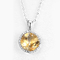 amatista pendiente Sterling Silver Teardrop Necklace de la piedra preciosa de plata 925 de 8m m 10m m