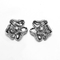 pendientes de cadena de Cuban Link de la circona de 4.6g Lotus Flower Stud Earrings Cubic