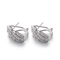 Zircon de plata Sterling Silver Mini Hoop Earrings de los pendientes del aro de 4.45g 8m m