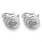 pendientes del perno prisionero de la circona cúbica de 3.88g 925 Sterling Silver Hoop Earrings AAA 2m m