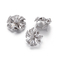 Pendientes 5.41g Sterling Silver Flower Stud Earrings de la flor de la circona cúbica del AAA