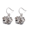 Pendientes 5.41g Sterling Silver Flower Stud Earrings de la flor de la circona cúbica del AAA