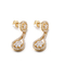 Rose Gold 925 pendientes de plata 8.88g Sterling Silver Double Heart Earrings de la CZ