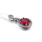 Ruby 925 encantos pendientes pendientes del collar de la piedra preciosa de plata 2.82g julio Birthstone