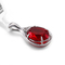 Ruby 925 encantos pendientes pendientes del collar de la piedra preciosa de plata 2.82g julio Birthstone