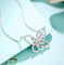 oro blanco Diamond Butterfly Necklace de Diamond Necklace 3.8g del oro de 0.45ct 18K