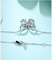 oro blanco Diamond Butterfly Necklace de Diamond Necklace 3.8g del oro de 0.45ct 18K