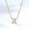 oro Diamond Necklace Princess Cut Solitaire Diamond Necklace Yellow Gold de 0.20ct 18K