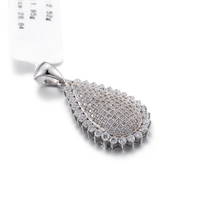Rasgón de la diosa 925 CZ de plata Christian Dior pendiente 1.95g