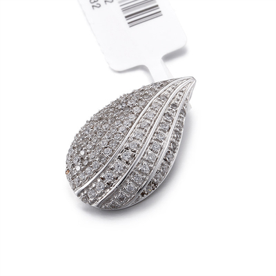 Rasgón de la diosa 925 CZ de plata Christian Dior pendiente 1.95g