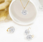 oro Diamond Necklace Womens Dandelion Wish 4.5g de 1.0ct 18K