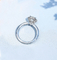 anillos de compromiso del racimo de Diamond Rings 2.9g Edwardian del oro de 0.5ct 0.28ct 18K