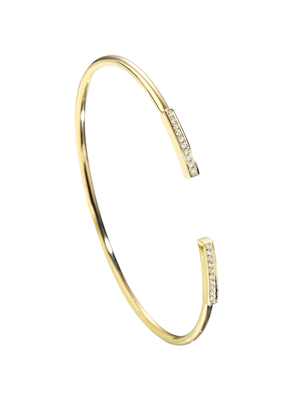 sistema abierto del brazalete del círculo de Diamond Bangle 4.0g del oro de 0.12ct 18K