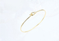 pulsera del brazalete del oro amarillo de Diamond Bangle GDTC 18kt del oro de 0.07ct 18K