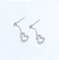 Regalo formado calabaza color plata del compromiso de Diamond Dangle Earrings 1.0g del oro 18K