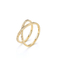 Oro del 18k de las mujeres con la cruz Ring Shape Round Brilliant Cut de Diamond Ring 0.39ct