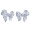 El platino Diamond Bow Stud Earrings 0.10ct CONTRA la claridad 4.5gram modificó para requisitos particulares